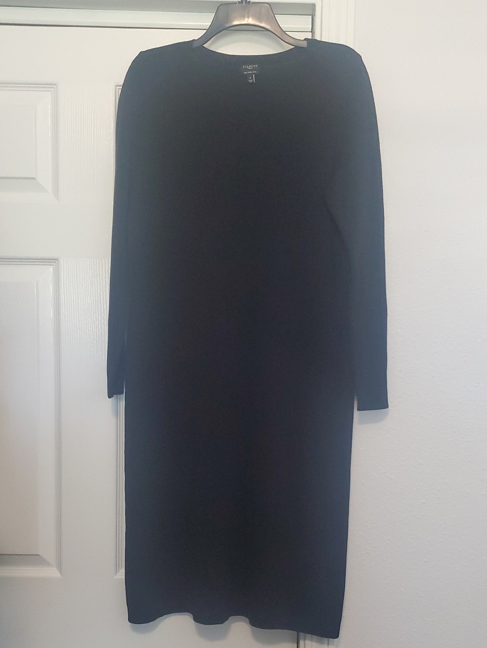 Talbots Woman Pure Merino Wool Long Sleeve Dress Black Plus Size X